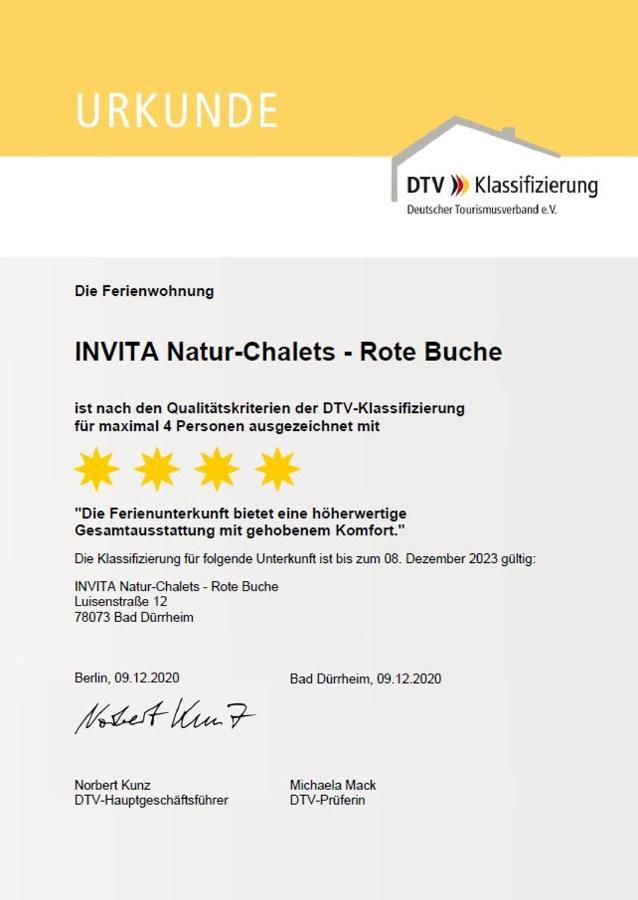 Invita Natur-Chalets - Familienurlaub Im Schwarzwald Bad Duerrheim Exterior photo